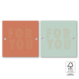 Cadeaulabels | For You | 2 stuks | Sale-variant