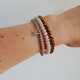 Armband | Bruin metallic