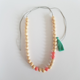 Ketting | Flamingoroze-mintgroen