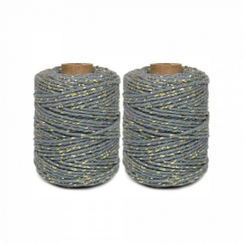 Bakers Twine | Grijs-goud | 5 m