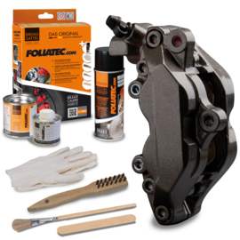 Foliatec Remklauwlak set -  Carbon metallic