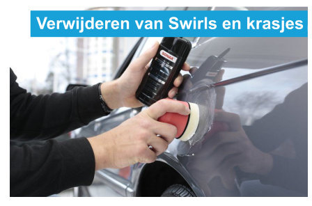 verwijderen van swirls en krasjes uit de lak van je auto