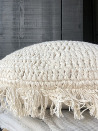 GOROUND INTERIOR | vloerkussen CROCHET off white