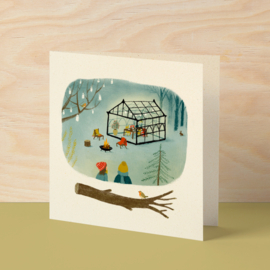 Dubbele kaart | Winter tuinfeest