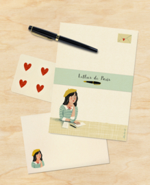 Set 6 enveloppen met sluitstickers | Lettres de Paris