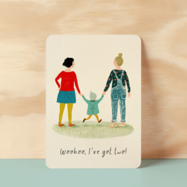Kaart | Woohoo, I've got two (mums)