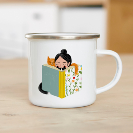 Emaille mok | Boekenwurm