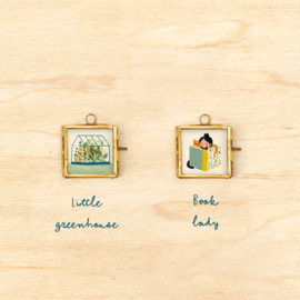 Minilijstje goud vierkant