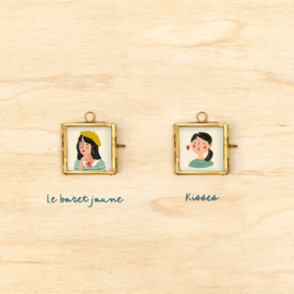 Minilijstje goud vierkant