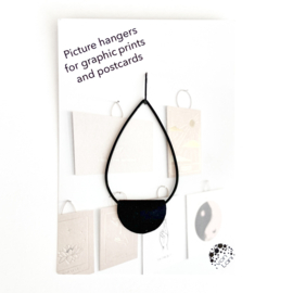 kaart en print hanger | Zwart druppel groot