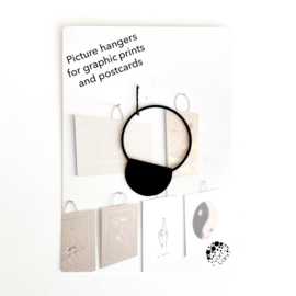 kaart en print hanger  |  Zwart cirkel klein