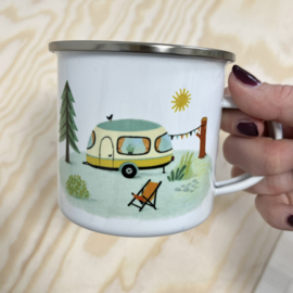 Sale | Emaille mok |  Happy camper