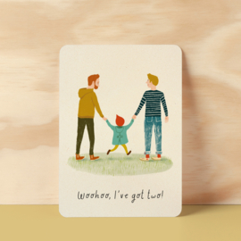 Kaart | Woohoo, I've got two (dads)