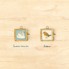 Minilijstje goud vierkant