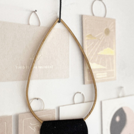 kaart en print hanger | Goud druppel groot