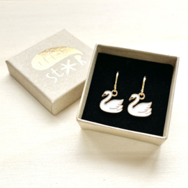 Oorbellen | White swans