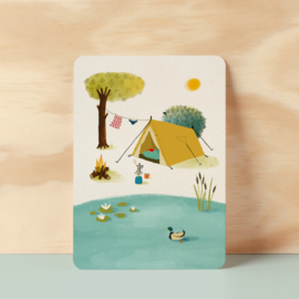 Set 8 ansichtkaarten | Voor happy campers