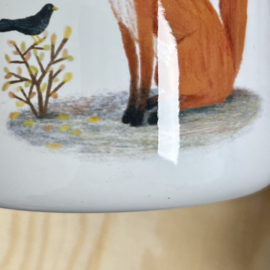 Sale | Emaille mok | Fox and blackbird