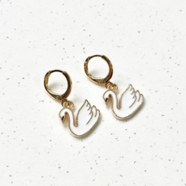 Oorbellen | White swans
