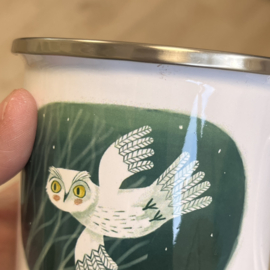 Sale | Emaille mok | Snow owl