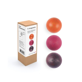 Magneetbolletjes | Oranje roze aubergine