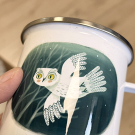 Sale | Emaille mok | Snow owl