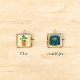 Minilijstje goud vierkant