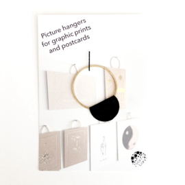kaart en print hanger  |  Goud cirkel klein