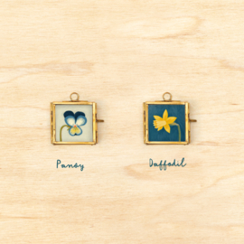 Minilijstje goud vierkant