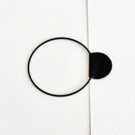 kaart en print hanger  |  Zwart cirkel groot