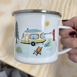 Sale | Emaille mok |  Happy camper