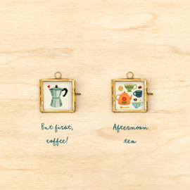 Minilijstje goud vierkant