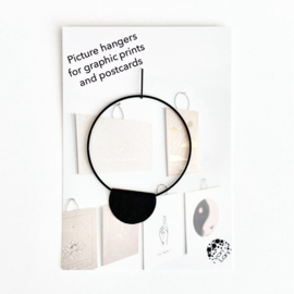 kaart en print hanger  |  Zwart cirkel groot