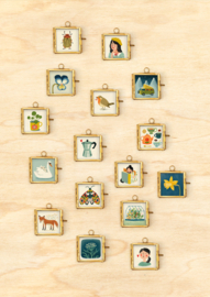 Minilijstje goud vierkant