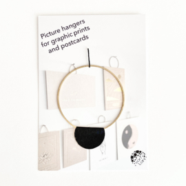 kaart en print hanger  |  Goud cirkel groot