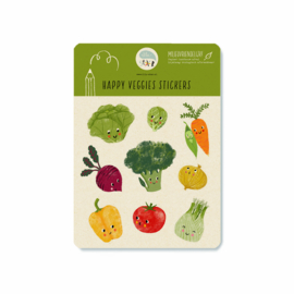 Stickervel | Happy veggies