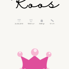 Kraamposter | Prinses