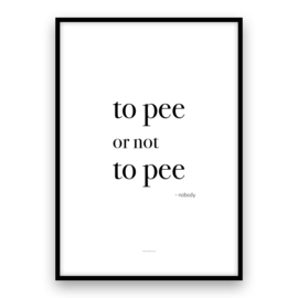 to pee or not to pee