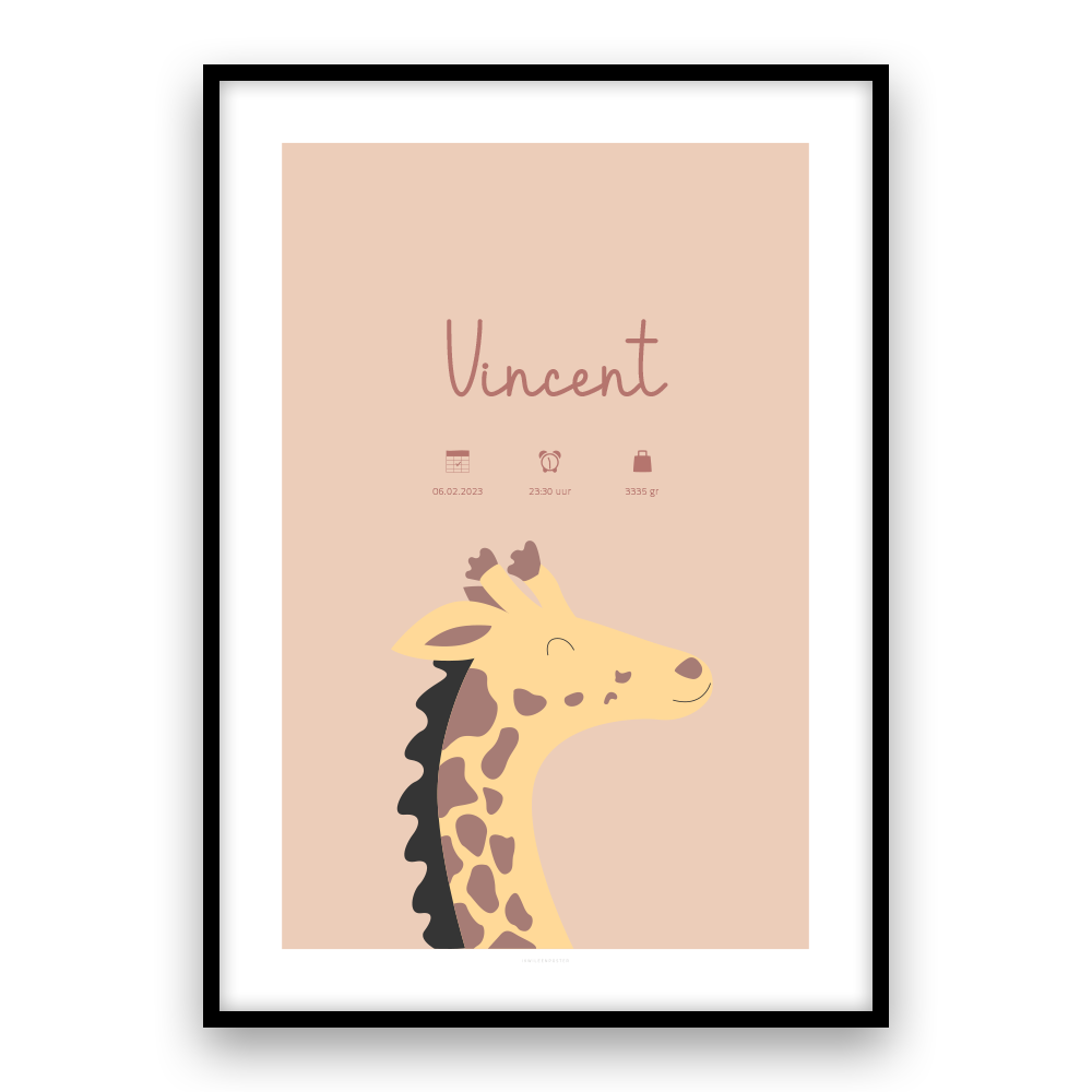 Giraffe Kraamposter
