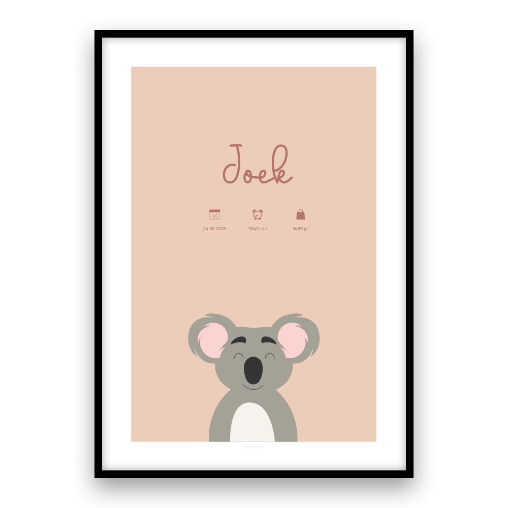 Koala Kraamposter