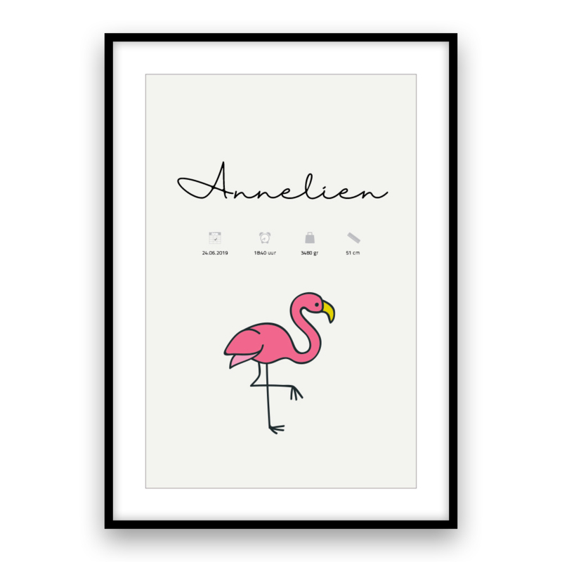 Kraamposter | Flamingo