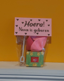 Zakje Hoera (Naam) is geboren