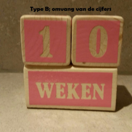 Baby-age blokken (mijlpaal blokken, aftelblokken)