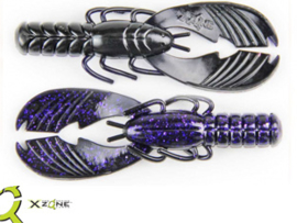 X Zone Lures Muscle Back Craw 4" Purple Shadow