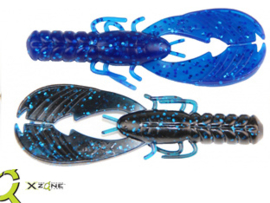 X Zone Muscle Back Craw 3,25" Black Blue Lam