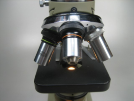 Studiemicroscoop met 3 objectieven gebruikt