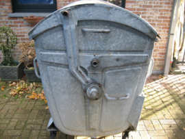 Mobiele verrijdbare verzinkte stalen afvalcontainer inhoud ca.-1100 Liter