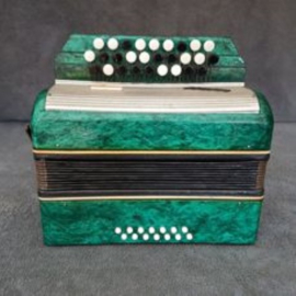 Antieke Zeldzame unieke trekharmonica incl. koffer