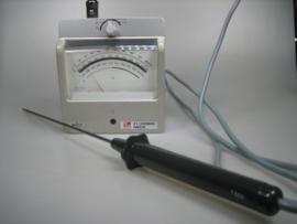 Braun Temperatuurmeter met T-600 Taster in lederen opberg etuis-HTS gebruikt