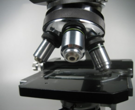 Binocular Biological Microscope met Regeltransformator gebruikt uit lab